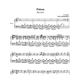 Ноты Beyonce - Poison - предпросмотр