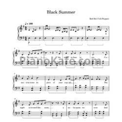 Ноты Red Hot Chili Peppers - Black summer - предпросмотр