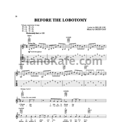 Ноты Green Day - Before the lobotomy - предпросмотр