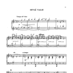 Ноты Тофик Кулиев - Sevgi valsi