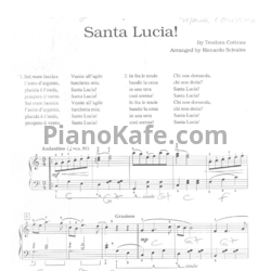 Ноты Teodora Cottrau - Santa Lucia
