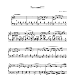 Ноты Danil Malinov - Postcard III - предпросмотр