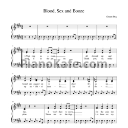 Ноты Green Day - Blood, sex and booze - предпросмотр