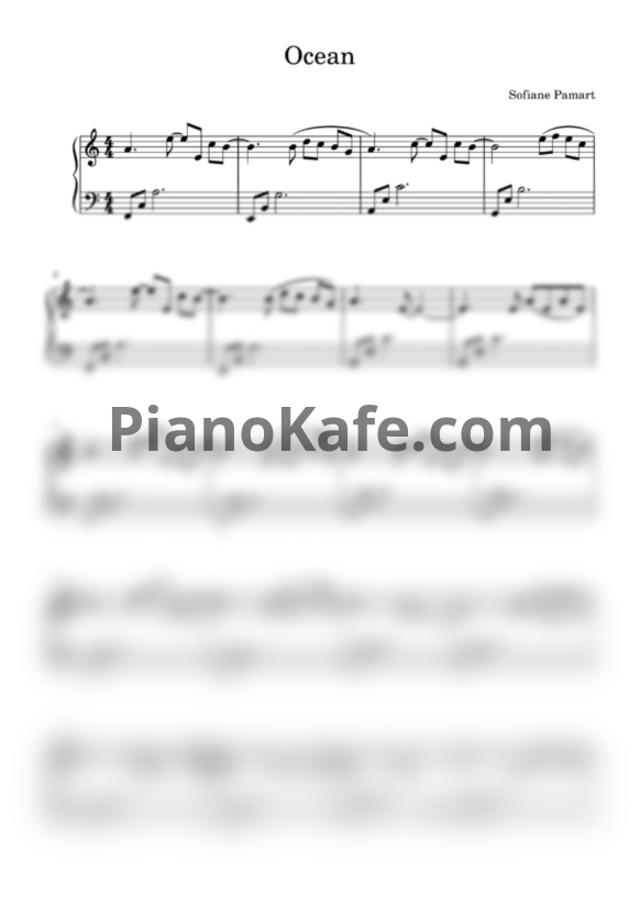 Ноты Sofiane Pamart - Ocean - PianoKafe.com