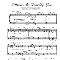 Ноты Marilyn Monroe - I wanna be loved by you (2)