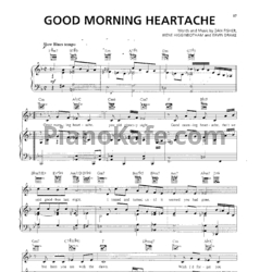 Ноты Billie Holiday - Good morning heartache (Версия 2) - предпросмотр