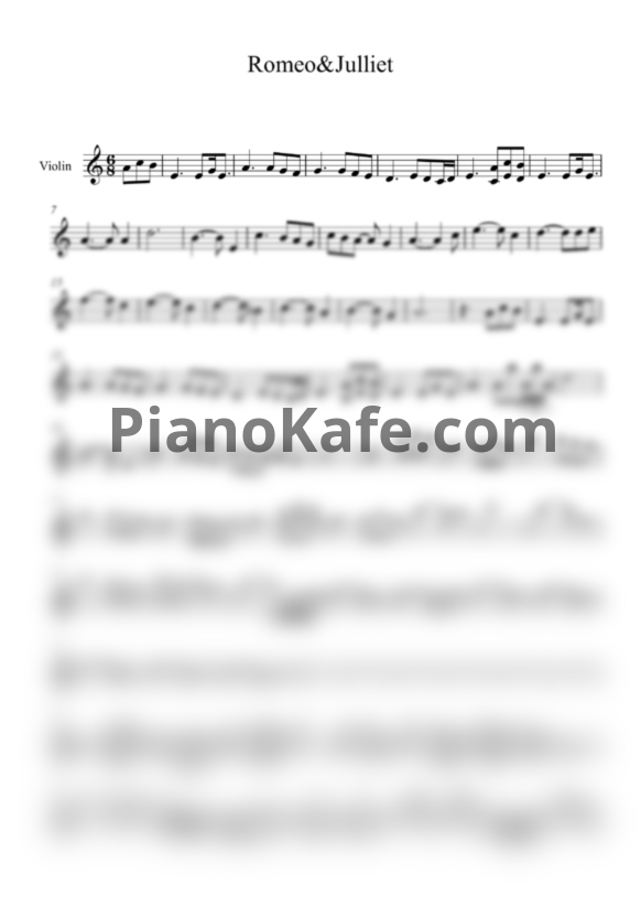 Ноты ORTUS - Romeo & Julliet - PianoKafe.com