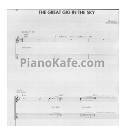 Ноты Pink Floyd - The great gig in the sky (Guitar tabs) - предпросмотр
