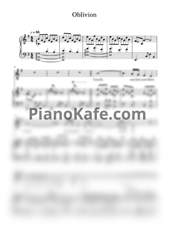 Ноты Astor Piazzolla - Oblivion (Версия 3) - PianoKafe.com