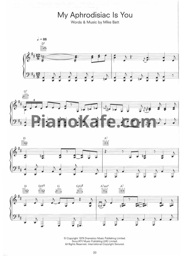 Ноты Katie Melua - My aphrodisiac is you - PianoKafe.com