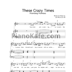 Ноты Jon McLaughlin - These crazy times - предпросмотр