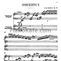 Ноты Л. В. Бетховен - Концерт для фортепиано с оркестром №5 (Op. 73) - предпросмотр