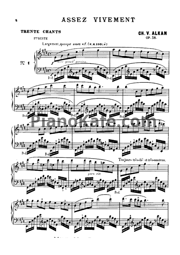 Ноты Шарль Алькан - Trentes Chants. Сюита №1 (Op. 38) - PianoKafe.com