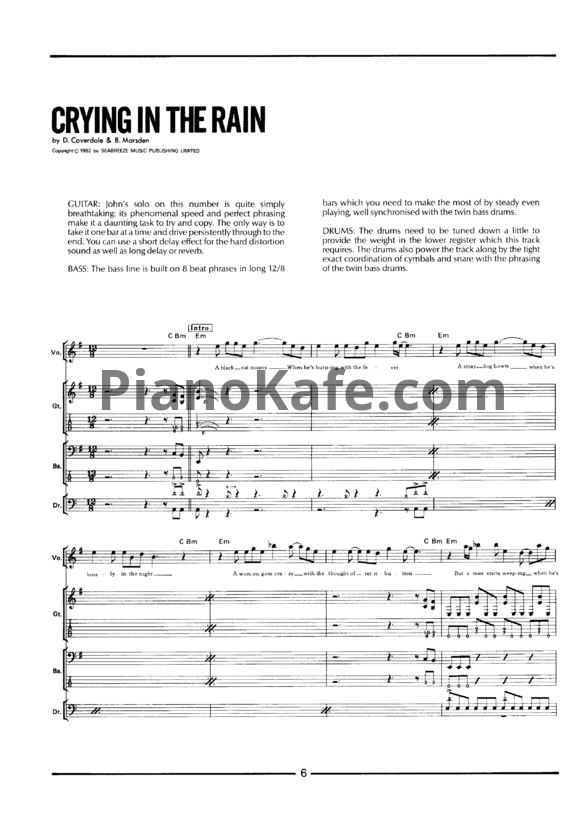 Ноты Whitesnake - Off the record (Сборник нот) - PianoKafe.com