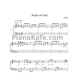 Ноты Sting - Fields of gold - предпросмотр