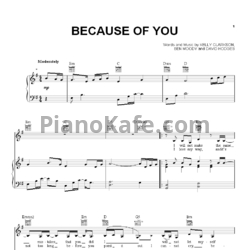 Ноты Kelly Clarkson - Because of you - предпросмотр
