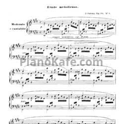 Ноты Карл Черни - Мелодичный этюд (Op. 795, №3) - предпросмотр