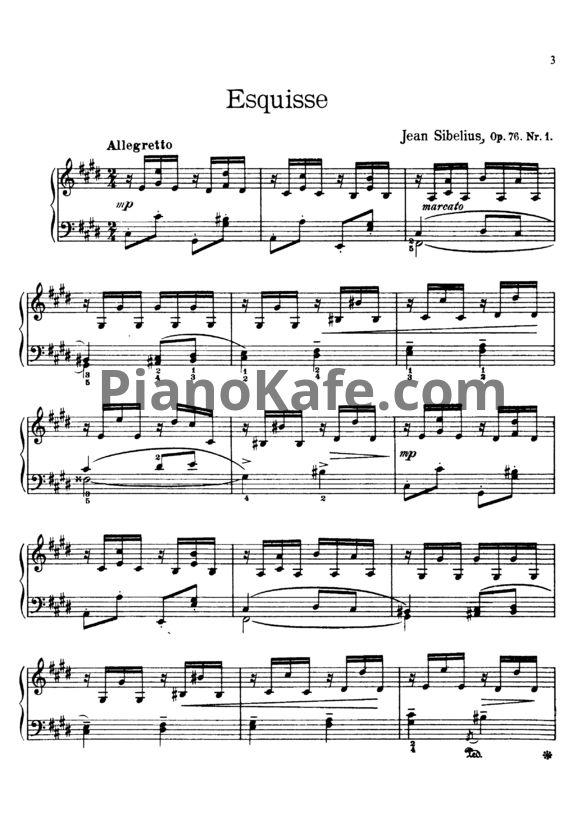 Ноты Ян Сибелиус - 13 пьес для фортепиано (Ор. 76) - PianoKafe.com