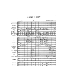 Ноты Эрнест Шоссон - Симфония №1 си-бемоль мажор (Партитура, Op. 20)