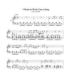 Ноты One Direction - I want to write you a song - предпросмотр