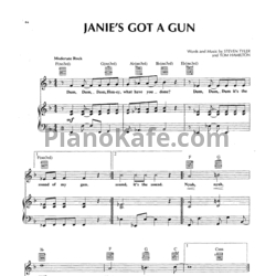 Ноты Aerosmith - Janie's got a gun - предпросмотр