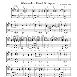 Ноты Whitesnake - Here I go again (Piano solo)