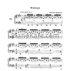 Ноты Ф. Рыбицкий - Wietrzyk (Ветерок) - предпросмотр