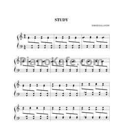 Ноты Сергей Баландин - Этюд - предпросмотр
