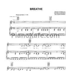 Ноты Michelle Branch - Breathe - предпросмотр