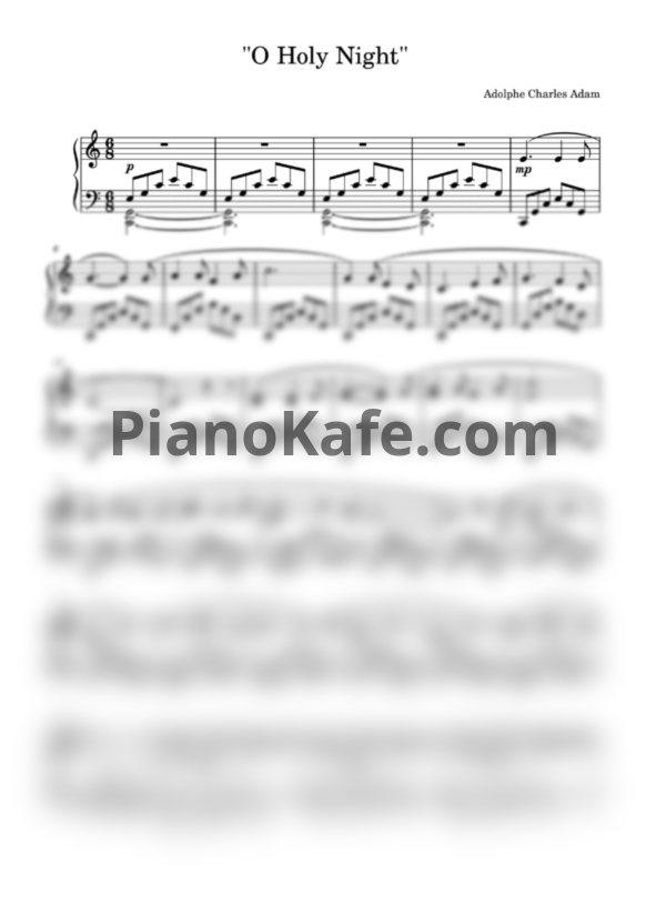 Ноты Adolphe Adam - O Holy Night (Версия 3) - PianoKafe.com