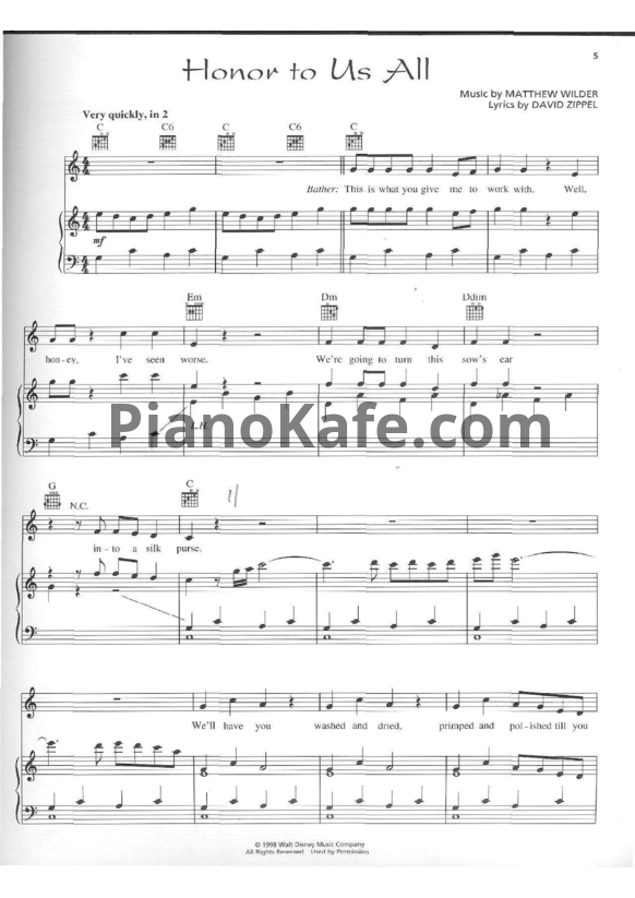 Ноты Matthew Wilder - Mulan (Книга нот) - PianoKafe.com