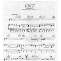 Ноты The Eagles - In the city - предпросмотр