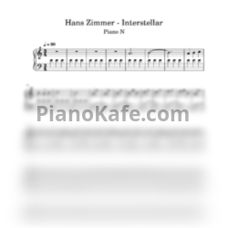 Ноты Hans Zimmer - Interstellar main theme (Piano N) - предпросмотр