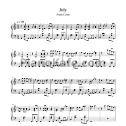 Ноты Noah Cyrus - July - предпросмотр