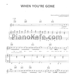 Ноты Bryan Adams & Mel C - When you're gone - предпросмотр