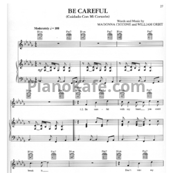 Ноты Ricky Martin - Be careful (Cuidado con mi corazon) - предпросмотр