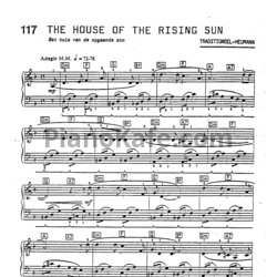 Ноты The Animals - House of the rising sun - предпросмотр