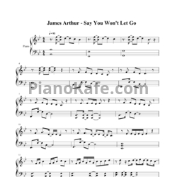 Ноты James Arthur - Say you won't let go - предпросмотр