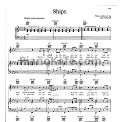 Ноты Barry Manilow - Ships - предпросмотр