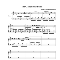 Ноты David Arnold and Michael Price - Sherlock's theme - предпросмотр