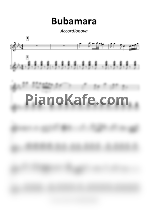 Ноты Accordionova - Bubamara - PianoKafe.com