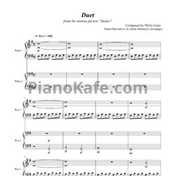 Ноты Philip Glass - Duet