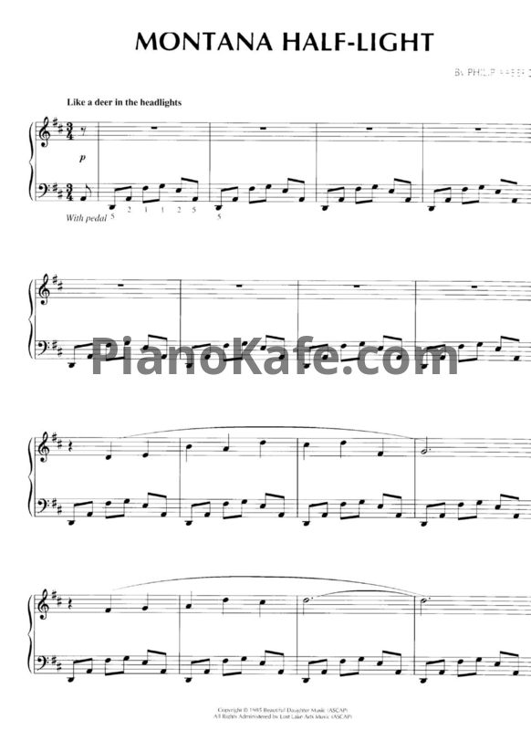 Ноты Phillip Aaberg - Montana half-light - PianoKafe.com