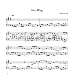 Ноты Trinh Cong Son - Mưa hồng