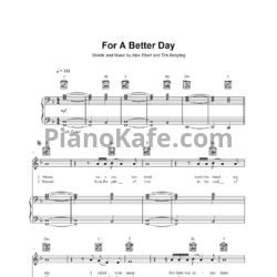 Ноты Avicii - For a better day - предпросмотр
