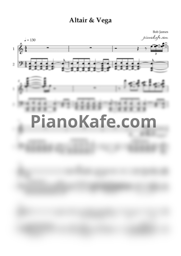 Ноты Bob James - Altair & Vega - PianoKafe.com