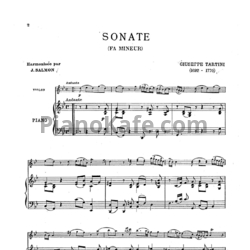Ноты Дж. Тартини - Соната соль минор "Покинутая Дидона" (Клавир) - предпросмотр