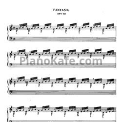 Ноты И. Бах - Фантазия ля минор (BWV 922) - предпросмотр