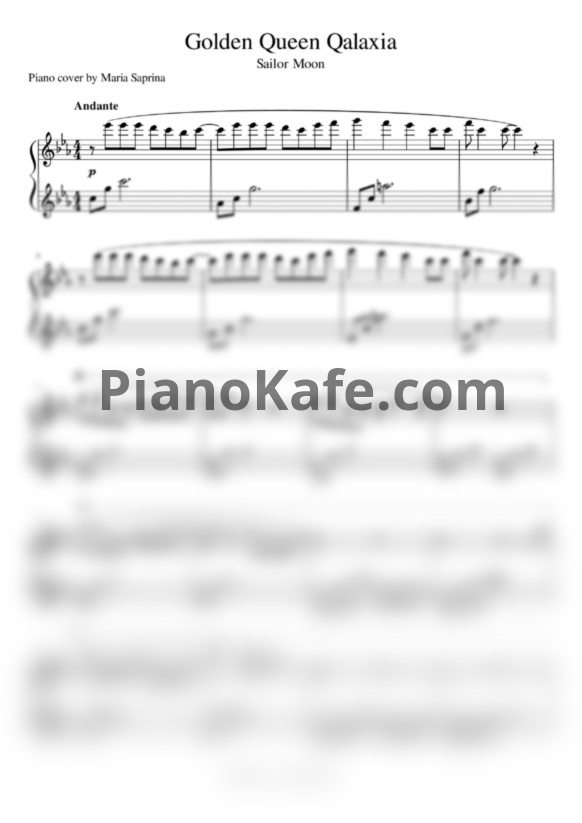 Ноты Mitsuko Horie - Golden queen galaxia - PianoKafe.com