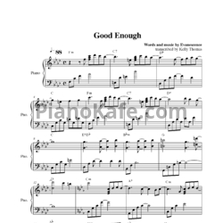 Ноты Evanescence - Good enough - предпросмотр